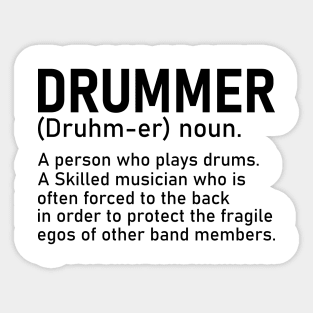 Drummer A Person Who Plays Drums Funny Drummer Gift Sticker